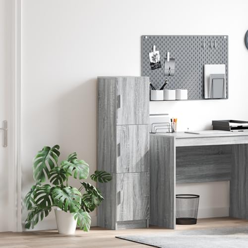 WRJENFSC Graues Sideboard Sonoma 3 Türer aus MDF Mattes Finish 2 verstellbare Regale Modernes Lowboard für Wohnzimmer Esszimmer und Flur WRJENFSC Graues Sideboard Sonoma 3 Türer aus MDF Mattes Finish 2 verstellbare Regale Modernes Lowboard für Wohnzimmer Esszimmer und Flur von WRJENFSC