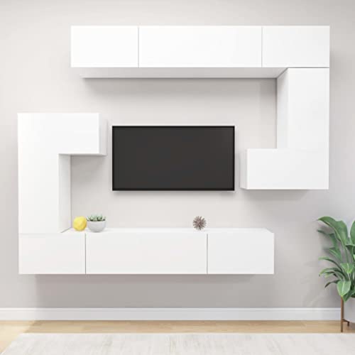 WRJENFSC Hängender TV-Schrank-Set Weiß Modulare Aufbewahrung Modernes Design Holzwerkstoff TV Board Sideboard für Wohnzimmer WRJENFSC Hängender TV-Schrank-Set Weiß Modulare Aufbewahrung Modernes Design Holzwerkstoff TV Board Sideboard für Wohnzimmer von WRJENFSC