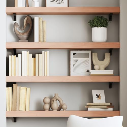 WRJENFSC Handgefertigtes Wandregal aus Massivholz Eiche Hellbraun 100x20x6 cm mit Naturkante - Robustes Design für Badezimmer Küche Wohnzimmer als Vielseitige Ablage oder Wanddekoration WRJENFSC Handgefertigtes Wandregal aus Massivholz Eiche Hellbraun 100x20x6 cm mit Naturkante - Robustes Design für Badezimmer Küche Wohnzimmer als Vielseitige Ablage oder Wanddekoration von WRJENFSC