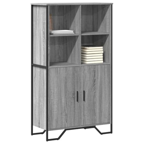WRJENFSC Highboard Grau Sonoma 79,5x35,5x137,5 cm Holzwerkstoff robust mit 4 offenen Fächern 2 Türen Modernes Sideboard Wohnzimmer Küche Flur für Living Room Corridor Bedroom WRJENFSC Highboard Grau Sonoma 79,5x35,5x137,5 cm Holzwerkstoff robust mit 4 offenen Fächern 2 Türen Modernes Sideboard Wohnzimmer Küche Flur für Living Room Corridor Bedroom von WRJENFSC