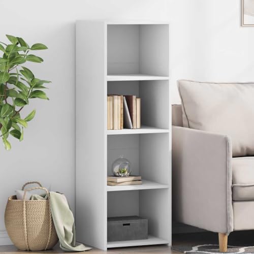 WRJENFSC Highboard Weiß 40x41x124 cm Holzwerkstoff Schrank Klein Outdoor Küchenschrank Wohnzimmer Möbel Küchenbuffet Buffetschrank für Esszimmer Flur Kaffeebar Schlafzimmer von WRJENFSC