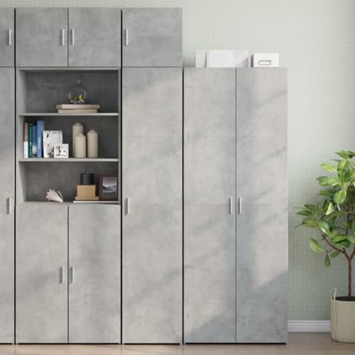 WRJENFSC Hochschrank Schmal 40x42,5x225 cm Betongrau Holzwerkstoff mit 6 Fächern und 2 Schubladen Platzsparender Sideboard für Küche Badezimmer Flur Schlafzimmer Büro WRJENFSC Hochschrank Schmal 40x42,5x225 cm Betongrau Holzwerkstoff mit 6 Fächern und 2 Schubladen Platzsparender Sideboard für Küche Badezimmer Flur Schlafzimmer Büro von WRJENFSC