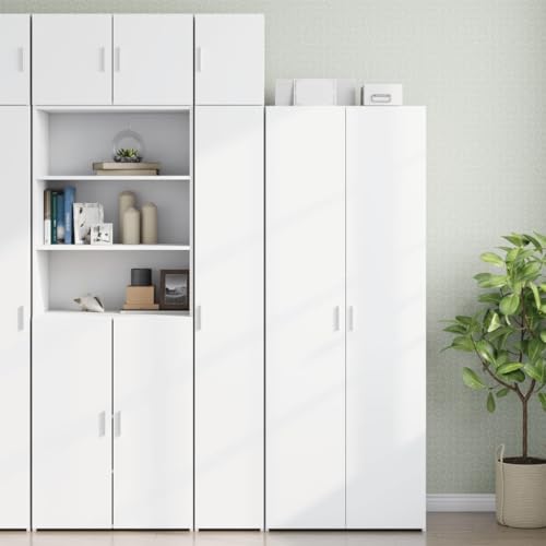WRJENFSC Hochschrank Schmal Weiß 30x42,5x225 cm Holzwerkstoff Sideboard mit 8 Fächern und wählbarer Türanschlag Robust und platzsparend fürs Badezimmer Wohnzimmer Flur und Küche WRJENFSC Hochschrank Schmal Weiß 30x42,5x225 cm Holzwerkstoff Sideboard mit 8 Fächern und wählbarer Türanschlag Robust und platzsparend fürs Badezimmer Wohnzimmer Flur und Küche von WRJENFSC