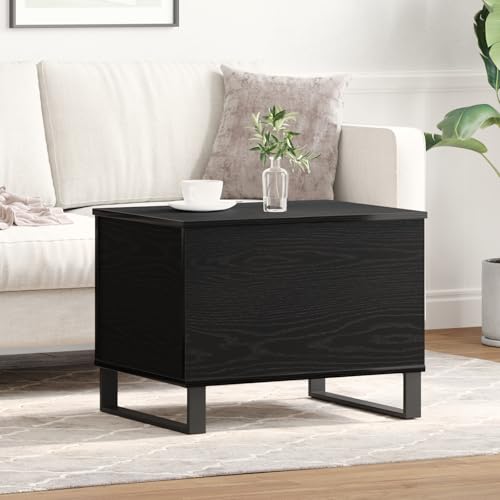 WRJENFSC Höhenverstellbarer Couchtisch Schwarz Eiche-Optik Rechteckig 60x44,5x45 cm Kompakter Beistelltisch mit Modernem Design für Wohnzimmer WRJENFSC Höhenverstellbarer Couchtisch Schwarz Eiche-Optik Rechteckig 60x44,5x45 cm Kompakter Beistelltisch mit Modernem Design für Wohnzimmer von WRJENFSC