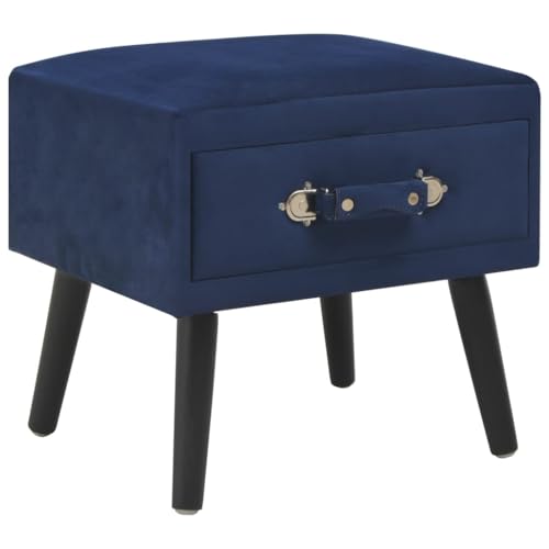 WRJENFSC Kleiner Beistelltisch Betttisch Bedside Tables Coffee Table - Nachttische 2 STK. Blau 40 x 35 x 40 cm Samt für Schlafzimmer Jugendzimmer Büro Wohnzimmer von WRJENFSC
