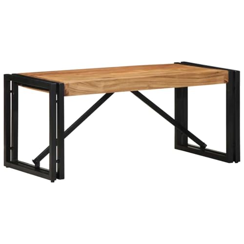 WRJENFSC Massivholz Akazie Couchtisch Beistelltisch Nachttisch 80x40x35 cm Rechteckig mit Eisen Gestell für Wohnzimmer Schlafzimmer Flur WRJENFSC Massivholz Akazie Couchtisch Beistelltisch Nachttisch 80x40x35 cm Rechteckig mit Eisen Gestell für Wohnzimmer Schlafzimmer Flur von WRJENFSC