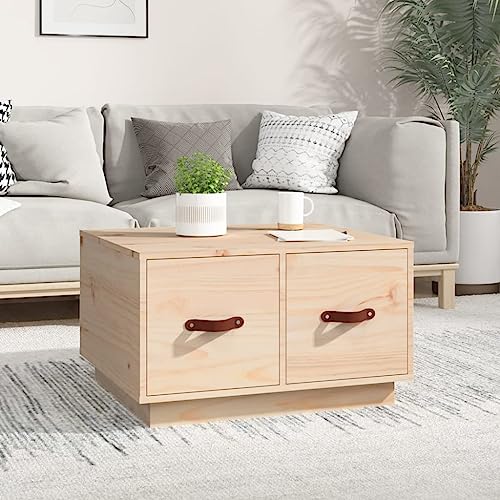 WRJENFSC Massivholz Couchtisch mit 2 Schubladen Kleiner Beistelltisch 60x53x35 cm aus Kiefer für Wohnzimmer Schlafzimmer Rustikales Design WRJENFSC Massivholz Couchtisch mit 2 Schubladen Kleiner Beistelltisch 60x53x35 cm aus Kiefer für Wohnzimmer Schlafzimmer Rustikales Design von WRJENFSC