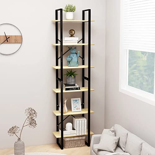 WRJENFSC Massivholz Kiefer Lagerregal 60x30x210 cm Hochregal Schmal für Bücher, Deko und Pflanzen in Küche, Wohnzimmer, Keller von WRJENFSC