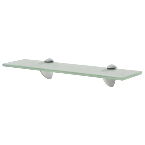 WRJENFSC Mattes Wandregal aus gehärtetem Sicherheitsglas 40x10 cm schweberegal mit Zink-Klemmbügeln Traglast 10 kg für Bad Wohnzimmer Schlafzimmer Deko WRJENFSC Mattes Wandregal aus gehärtetem Sicherheitsglas 40x10 cm schweberegal mit Zink-Klemmbügeln Traglast 10 kg für Bad Wohnzimmer Schlafzimmer Deko von WRJENFSC