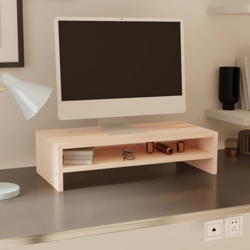 WRJENFSC Monitorständer 50x24x13 cm Massivholz Kiefer Schränke Tv Schrank Wohnzimmer Möbel Sideboard Tv Lowboard für Schlafzimmer Flur Wohnstube Inneres von WRJENFSC