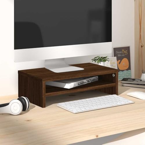 WRJENFSC Monitorständer Braun Eichen-Optik 42x24x13 cm Holzwerkstoff Tv Unterschrank Tv Sideboard Wohnzimmer Tv Schrank Fernsehschrank für Schlafzimmer Wohnstube Inneres Flur von WRJENFSC