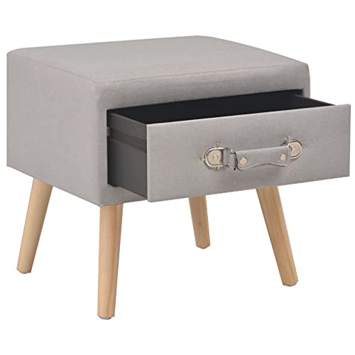 WRJENFSC Nightstand Bedside Tables Coffee Table Kleiner Tisch - Nachttisch Grau 40x35x40 Stoff für Jugendzimmer Schlafzimmer Wohnzimmer Büro WRJENFSC Nightstand Bedside Tables Coffee Table Kleiner Tisch - Nachttisch Grau 40x35x40 Stoff für Jugendzimmer Schlafzimmer Wohnzimmer Büro von WRJENFSC