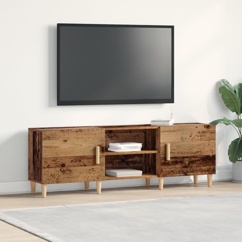 WRJENFSC Rustikaler TV-Schrank Lowboard Fernsehtisch aus Holzwerkstoff Braun Verwitterte Oberfläche 150x30x50 cm mit Zwei Türen für Wohnzimmer Möbel WRJENFSC Rustikaler TV-Schrank Lowboard Fernsehtisch aus Holzwerkstoff Braun Verwitterte Oberfläche 150x30x50 cm mit Zwei Türen für Wohnzimmer Möbel von WRJENFSC
