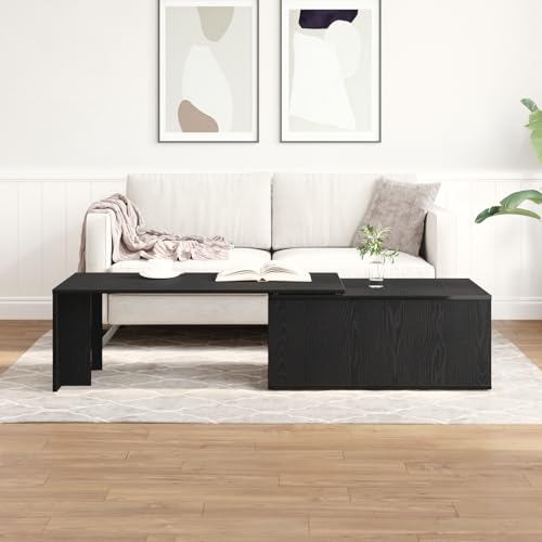 WRJENFSC Schwarzer Eichenholz Couchtisch 150x50x35 cm Moderner Beistelltisch mit Matt Oberfläche für Wohnzimmer Dekoration und Alltagsnutzung aus Langlebigem Ingenieurholz WRJENFSC Schwarzer Eichenholz Couchtisch 150x50x35 cm Moderner Beistelltisch mit Matt Oberfläche für Wohnzimmer Dekoration und Alltagsnutzung aus Langlebigem Ingenieurholz von WRJENFSC