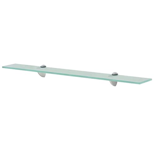 WRJENFSC Schwebendes Wandregal 70x20 cm Glas Regalbrett 8 mm Tragkraft 10 kg mit Montagezubehör Transparent für Wohnzimmer Bad Küche Schlafzimmer Dekoratives Ablagebrett von WRJENFSC