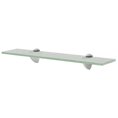 WRJENFSC Schwebendes Wandregal aus Gehärtetem Sicherheitsglas Matt 50x20 cm 8 mm Tragkraft 10 kg für Badezimmer Wohnzimmer Schlafzimmer Küche als Deko Ablage Regal von WRJENFSC