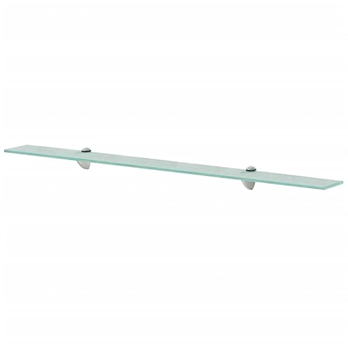 WRJENFSC Schwebendes Wandregal aus gehärtetem Sicherheitsglas 100x20 cm 8 mm Dicke mit Zink-Legierung Clips Tragfähigkeit 15 kg für Wohnzimmer Schlafzimmer Bad Dekoration WRJENFSC Schwebendes Wandregal aus gehärtetem Sicherheitsglas 100x20 cm 8 mm Dicke mit Zink-Legierung Clips Tragfähigkeit 15 kg für Wohnzimmer Schlafzimmer Bad Dekoration von WRJENFSC