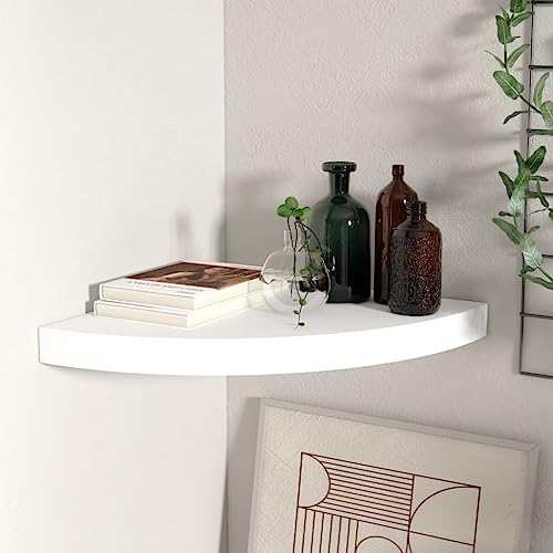 WRJENFSC Schweberegal Eck Wandregal Weiß 35x35 cm Waben-MDF Design für Wohnzimmer Bad Küche Dekoration WRJENFSC Schweberegal Eck Wandregal Weiß 35x35 cm Waben-MDF Design für Wohnzimmer Bad Küche Dekoration von WRJENFSC