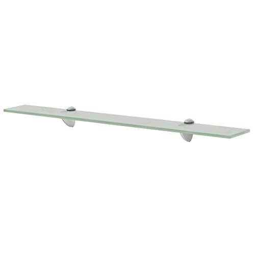 WRJENFSC Schweberegal Glas Matt 70x20 cm 8 mm Wandregal aus gehärtetem Sicherheitsglas mit Zink-Clips für Bad Wohnzimmer Schlafzimmer praktisch und stilvoll von WRJENFSC