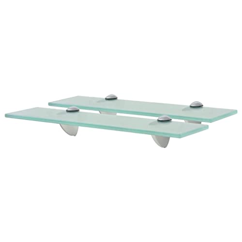 WRJENFSC Schweberegale Glas 2 STK. Transparent 40x20 cm 8 mm Sicherheitsglas mit Zink-Klemmbügeln 10 kg Tragkraft für Wandmontage in Bad Wohnzimmer Schlafzimmer Dekoration WRJENFSC Schweberegale Glas 2 STK. Transparent 40x20 cm 8 mm Sicherheitsglas mit Zink-Klemmbügeln 10 kg Tragkraft für Wandmontage in Bad Wohnzimmer Schlafzimmer Dekoration von WRJENFSC