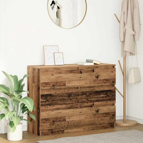 WRJENFSC Sideboard 100x35x76 cm Altholz Holzwerkstoff mit robuster Oberplatte Modernes Design Viel Stauraum für Living Room Corridor Bedroom Küche Büro WRJENFSC Sideboard 100x35x76 cm Altholz Holzwerkstoff mit robuster Oberplatte Modernes Design Viel Stauraum für Living Room Corridor Bedroom Küche Büro von WRJENFSC