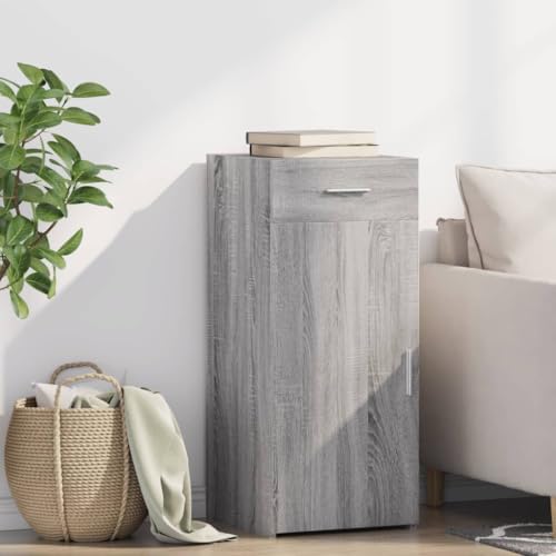 WRJENFSC Sideboard Grau Sonoma 40x42,5x93 cm aus Holzwerkstoff mit Schublade und Tür Modernes Lowboard für Living Room Corridor Bedroom Home Office WRJENFSC Sideboard Grau Sonoma 40x42,5x93 cm aus Holzwerkstoff mit Schublade und Tür Modernes Lowboard für Living Room Corridor Bedroom Home Office von WRJENFSC