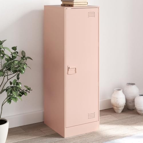 WRJENFSC Sideboard Rosa 34,5x39x107 cm aus Kaltgewalztem Stahl Modernes Design mit 3 Fächern und Tür Robust und Stilvoll für Wohnzimmer Flur Schlafzimmer von WRJENFSC