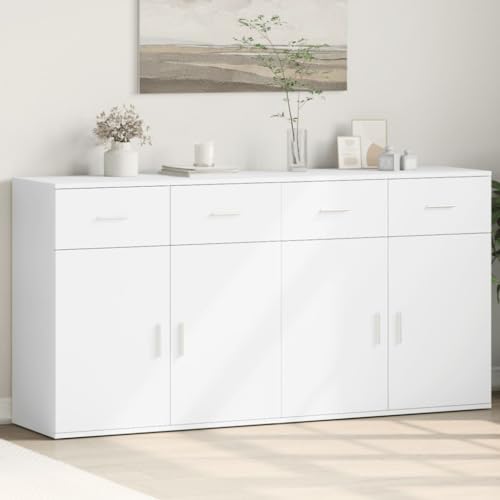 WRJENFSC Sideboard Weiß 79 x 38 x 80 cm 2er Set Holzwerkstoff mit Stauraum Modernes Küchenschrank und Wohnzimmerschrank für Living Room Flur und Büro WRJENFSC Sideboard Weiß 79 x 38 x 80 cm 2er Set Holzwerkstoff mit Stauraum Modernes Küchenschrank und Wohnzimmerschrank für Living Room Flur und Büro von WRJENFSC
