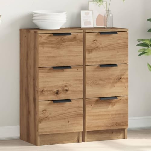 WRJENFSC Sideboards 2 STK. Artisan-Eiche 30x30x70 cm Holzwerkstoff Sideboard Outdoor Schuhschrank Outdoor Küchenschrank Apothekerschrank Küche für Flur Wohnzimmer Kaffeebar Büro WRJENFSC Sideboards 2 STK. Artisan-Eiche 30x30x70 cm Holzwerkstoff Sideboard Outdoor Schuhschrank Outdoor Küchenschrank Apothekerschrank Küche für Flur Wohnzimmer Kaffeebar Büro von WRJENFSC