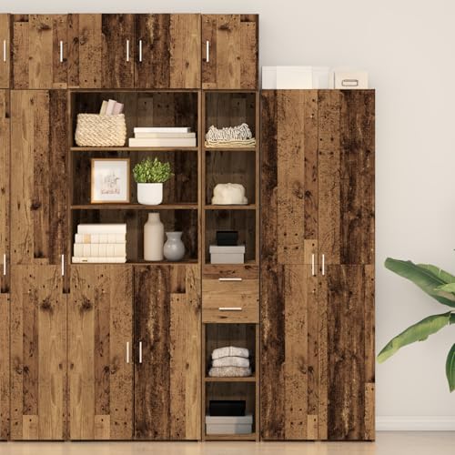 WRJENFSC Slim Sideboard aus Altholz Eiche 30x42,5x225 cm verwittertes Braun Einzel-Tür Stauraum für Esszimmer Küche Flur und Büro WRJENFSC Slim Sideboard aus Altholz Eiche 30x42,5x225 cm verwittertes Braun Einzel-Tür Stauraum für Esszimmer Küche Flur und Büro von WRJENFSC