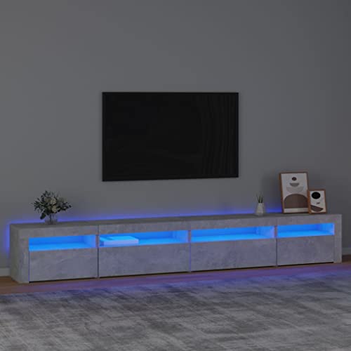 WRJENFSC TV Lowboard mit RGB LED Beleuchtung Betongrau 270x35x40 cm Sideboard für Wohnzimmer Moderner TV-Schrank mit Stauraum WRJENFSC TV Lowboard mit RGB LED Beleuchtung Betongrau 270x35x40 cm Sideboard für Wohnzimmer Moderner TV-Schrank mit Stauraum von WRJENFSC