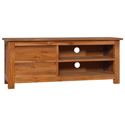 WRJENFSC TV-Schrank 100x30x40 cm Teak Massivholz Fernseher Tisch Tv Board Hängend Buffetschrank Sideboard Tv Lowboard für Flur Schlafzimmer Wohnstube Inneres von WRJENFSC