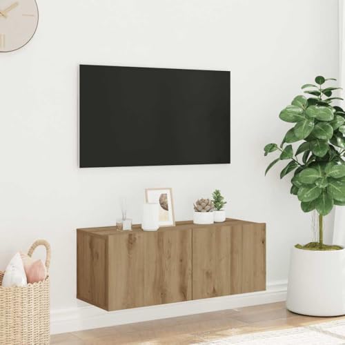 WRJENFSC TV-Schrank Artisan-Eiche 80x30x30 cm Holzwerkstoff Wandmontage mit 2 Türen für Wohnzimmer WRJENFSC TV-Schrank Artisan-Eiche 80x30x30 cm Holzwerkstoff Wandmontage mit 2 Türen für Wohnzimmer von WRJENFSC