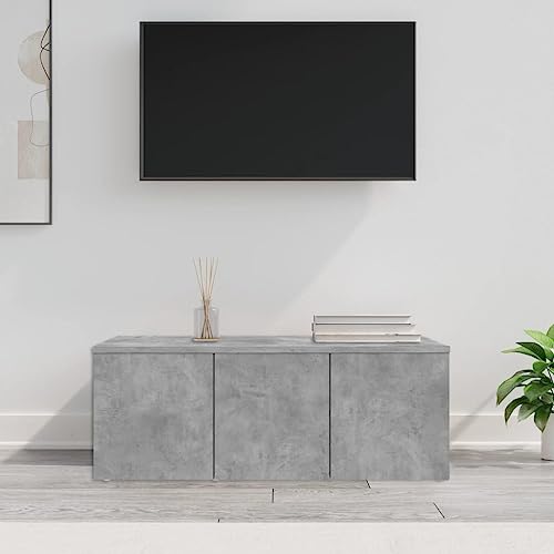 WRJENFSC TV Schrank Betongrau 80x34x30 cm aus Holzwerkstoff mit 3 Schubladen - Robuster Fernsehtisch für Wohnzimmer mit praktischem Design WRJENFSC TV Schrank Betongrau 80x34x30 cm aus Holzwerkstoff mit 3 Schubladen - Robuster Fernsehtisch für Wohnzimmer mit praktischem Design von WRJENFSC