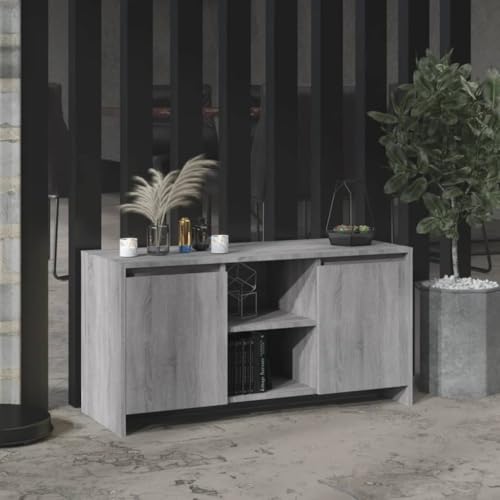WRJENFSC TV-Schrank Grau Sonoma 102x37,5x52,5 cm Holzwerkstoff Lowboard mit Türen und Fächern Modernes Design für Wohnzimmer WRJENFSC TV-Schrank Grau Sonoma 102x37,5x52,5 cm Holzwerkstoff Lowboard mit Türen und Fächern Modernes Design für Wohnzimmer von WRJENFSC