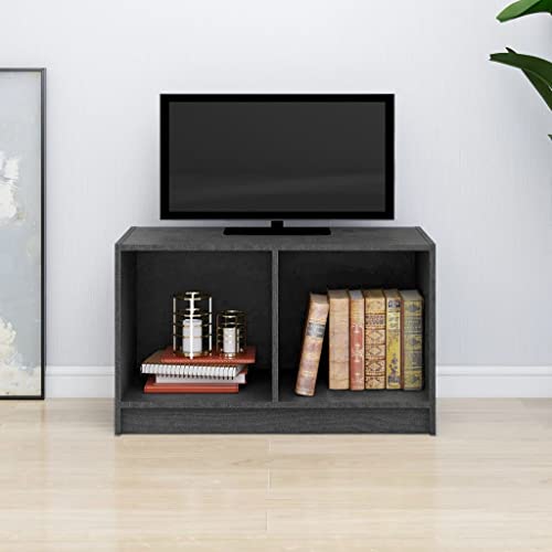 WRJENFSC TV Schrank Lowboard Grau Massivholz Kiefer 70x33x42 cm Modernes Design mit Stauraum für Wohnzimmer Robust und Langlebig von WRJENFSC