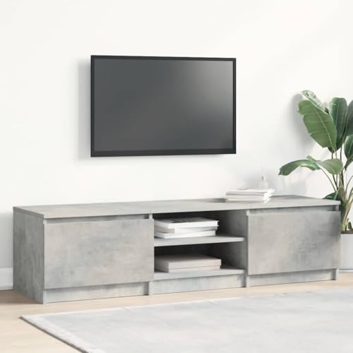 WRJENFSC TV Schrank Lowboard Sideboard Betongrau 140x40x35,5 cm Holzwerkstoff Modernes Design Robust mit 2 Türen 2 offenen Fächern für Wohnzimmer Möbel WRJENFSC TV Schrank Lowboard Sideboard Betongrau 140x40x35,5 cm Holzwerkstoff Modernes Design Robust mit 2 Türen 2 offenen Fächern für Wohnzimmer Möbel von WRJENFSC