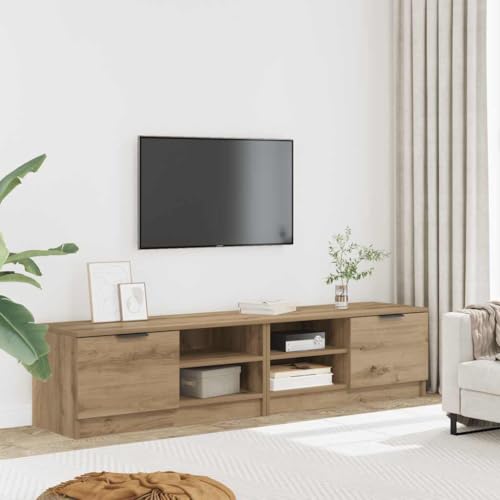 WRJENFSC TV Schrank Lowboard Sideboard Wohnzimmer Artisan Eiche 80x35x36,5 cm Set 2 Stück mit Ablagen und Tür Holzwerkstoff Möbel WRJENFSC TV Schrank Lowboard Sideboard Wohnzimmer Artisan Eiche 80x35x36,5 cm Set 2 Stück mit Ablagen und Tür Holzwerkstoff Möbel von WRJENFSC