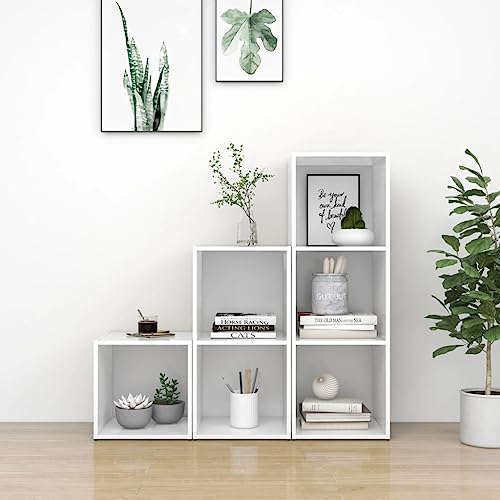 WRJENFSC TV-Schrank-Set Weiß 3-teilig aus Holzwerkstoff mit viel Stauraum für Fernseher Multimedia Lowboard Sideboard Wohnzimmer Möbel WRJENFSC TV-Schrank-Set Weiß 3-teilig aus Holzwerkstoff mit viel Stauraum für Fernseher Multimedia Lowboard Sideboard Wohnzimmer Möbel von WRJENFSC