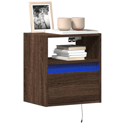 WRJENFSC TV-Wandschränke LED-Beleuchtung 2 STK. Eichen-Optik 41x31x45 cm Fernseher Schrank Tv Sideboard Wohnzimmer Tv Ständer Tv Tisch für Inneres Wohnstube Schlafzimmer Flur von WRJENFSC