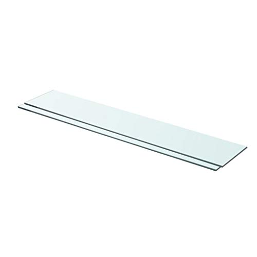 WRJENFSC Transparente Glas Regalböden 80x15 cm 2 Stück Wandregal aus Hartglas für Deko Bücher Gewürze in Küche Bad Wohnzimmer Robust und Langlebig WRJENFSC Transparente Glas Regalböden 80x15 cm 2 Stück Wandregal aus Hartglas für Deko Bücher Gewürze in Küche Bad Wohnzimmer Robust und Langlebig von WRJENFSC