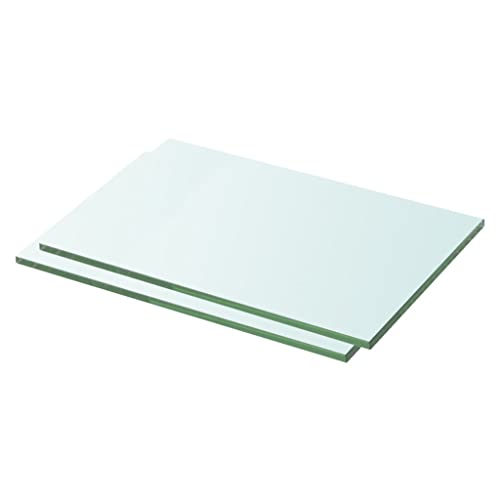 WRJENFSC Transparente Glas Wandregal 30x15 cm 2 Stücke Regalböden aus Hartglas mit 15 kg Tragfähigkeit Modernes Design für Deko in Wohnzimmer Küche Badezimmer WRJENFSC Transparente Glas Wandregal 30x15 cm 2 Stücke Regalböden aus Hartglas mit 15 kg Tragfähigkeit Modernes Design für Deko in Wohnzimmer Küche Badezimmer von WRJENFSC
