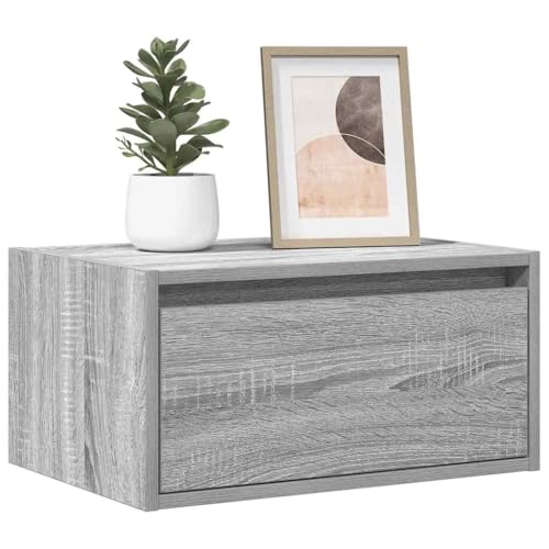 WRJENFSC Wand-Nachttische mit LED-Leuchten 2 STK. Grau Sonoma Tv Table Couchtisch Tv Schrank Tv Stand Cabinet für Schlafzimmer Inneres Flur Wohnstube von WRJENFSC