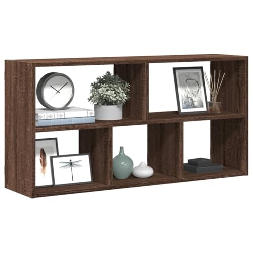 WRJENFSC Wandregal Braun Eichen-Optik 100x25x50 cm Holzwerkstoff Schwebendes Regal für Wohnzimmer Bad Küche mit Robustem Design und Stauraum von WRJENFSC
