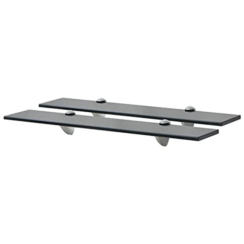 WRJENFSC Wandregal Glas Schweberegale Schwarz 2 Stück 60x10 cm 8 mm Sicherheitsglas Modernes Design für Wohnzimmer Bad Schlafzimmer Dekoration WRJENFSC Wandregal Glas Schweberegale Schwarz 2 Stück 60x10 cm 8 mm Sicherheitsglas Modernes Design für Wohnzimmer Bad Schlafzimmer Dekoration von WRJENFSC