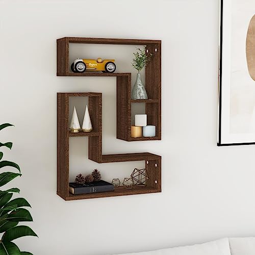 WRJENFSC Wandregal Set 2 Stück Braun Eichen-Optik Holzwerkstoff 50x15x50 cm Schwebendes Bücherregal für Aufbewahrung und Dekoration in Wohnzimmer Bad Küche mit Robuster Konstruktion WRJENFSC Wandregal Set 2 Stück Braun Eichen-Optik Holzwerkstoff 50x15x50 cm Schwebendes Bücherregal für Aufbewahrung und Dekoration in Wohnzimmer Bad Küche mit Robuster Konstruktion von WRJENFSC