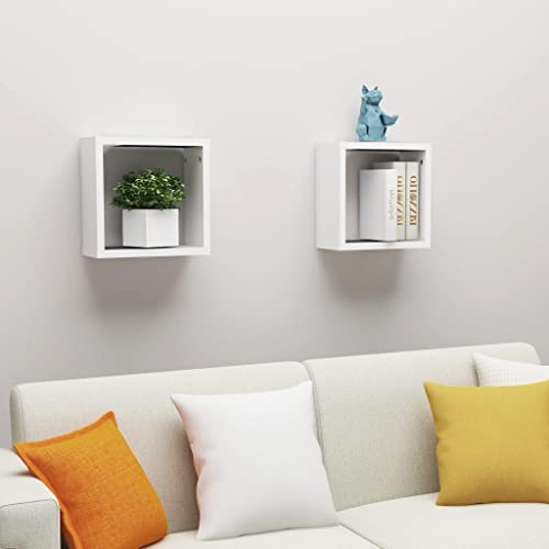WRJENFSC Wandregal Würfelregal 2 Stück Weiß 30x15x30 cm Schwebendes Regal für Dekoration Wohnzimmer Schlafzimmer Küche Robust und Stabil Leicht zu Reinigen WRJENFSC Wandregal Würfelregal 2 Stück Weiß 30x15x30 cm Schwebendes Regal für Dekoration Wohnzimmer Schlafzimmer Küche Robust und Stabil Leicht zu Reinigen von WRJENFSC