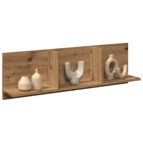 WRJENFSC Wandregal aus Holzwerkstoff Wand Schrank Artisan-Eiche 100x16,5x30 cm Schmal Dekorativ Praktisch Stauraum für Küche Bad Wohnzimmer Bücherregal von WRJENFSC