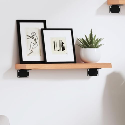 WRJENFSC Wandregal aus Massivholz Eiche Hellbraun 40x10x2 cm mit Naturkante Handgefertigt für Wanddekoration Bücherregal Badezimmer Küche Wohnzimmer WRJENFSC Wandregal aus Massivholz Eiche Hellbraun 40x10x2 cm mit Naturkante Handgefertigt für Wanddekoration Bücherregal Badezimmer Küche Wohnzimmer von WRJENFSC