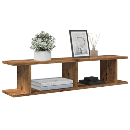 WRJENFSC Wandregale 2 STK. Altholz-Optik 90x18x20 cm Holzwerkstoff Schwebendes Regal Bücherregal Wand Hängeregal Badezimmer Regal für Badezimmer Wohnzimmer Schlafzimmer Küche WRJENFSC Wandregale 2 STK. Altholz-Optik 90x18x20 cm Holzwerkstoff Schwebendes Regal Bücherregal Wand Hängeregal Badezimmer Regal für Badezimmer Wohnzimmer Schlafzimmer Küche von WRJENFSC